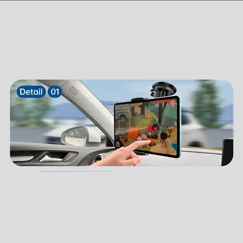 HLD-TEL-P1 Universal Tablet Car Mount Holder – Suction Cup with Adjustable Arm