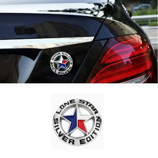 3D Metal Lone Star Texas Edition Car Emblem Badge – Universal Fit