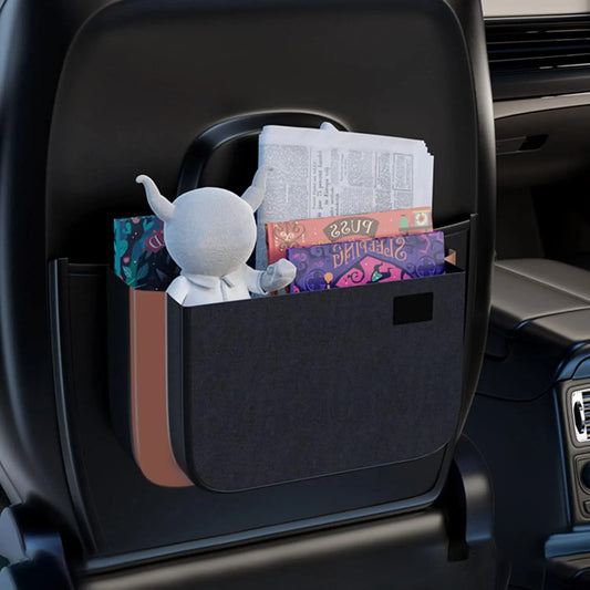 POK-TRS-367 | Foldable Car Backseat Trash Can & Storage Organizer