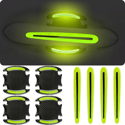 3D Reflective Door Handle Scratch Protector – Anti-Scratch & Safety Sticker Set