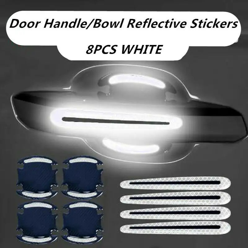3D Reflective Door Handle Scratch Protector – Anti-Scratch & Safety Sticker Set