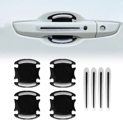 3D Reflective Door Handle Scratch Protector – Anti-Scratch & Safety Sticker Set