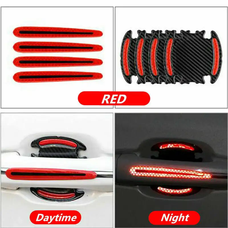 3D Reflective Door Handle Scratch Protector – Anti-Scratch & Safety Sticker Set