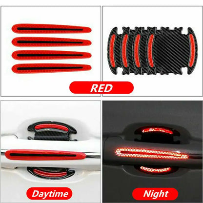 3D Reflective Door Handle Scratch Protector – Anti-Scratch & Safety Sticker Set