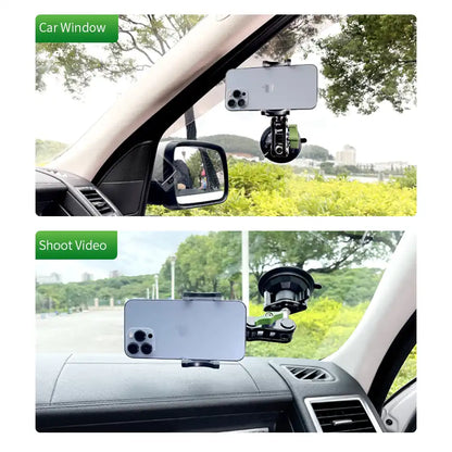 UNIVERSAL SUCTION CUP CAR PHONE HOLDER MOUNT ALUMINUM