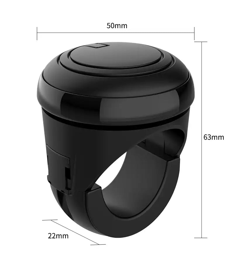 STR-KNB3R2251 - Universal 360° Steering Wheel Knob – Black, Ergonomic Grip, Easy Installation