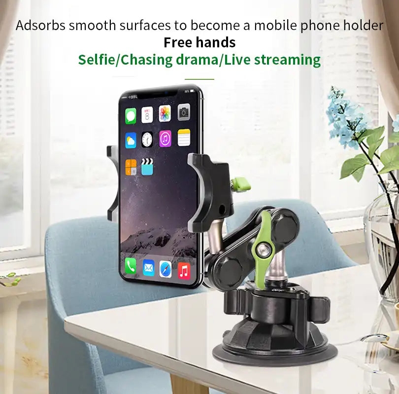 UNIVERSAL SUCTION CUP CAR PHONE HOLDER MOUNT ALUMINUM