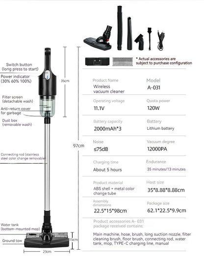 Handheld Cordless Vacuum Cleaner – Lightweight, Powerful, and Portable VC-A073