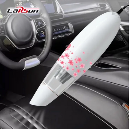 CARSUN Sakura Car Vacuum Cleaner – 4000Pa Suction | Wet & Dry | 12V Plug-in VC-1653-1