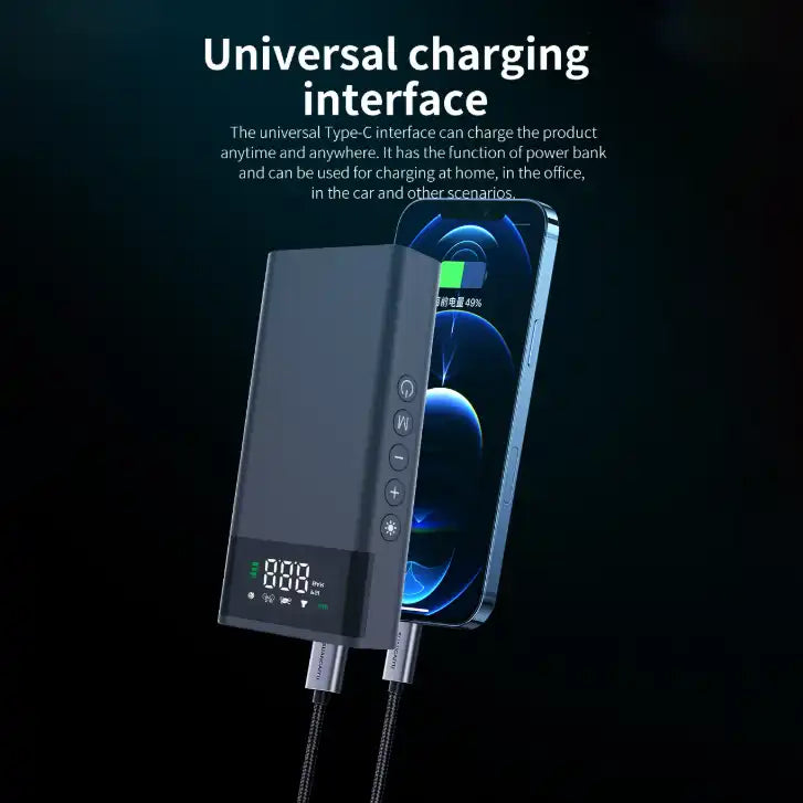AC-C2812 CARSUN Cordless Car Tire Inflator – 12V Smart Wireless Air Pump with Digital Display