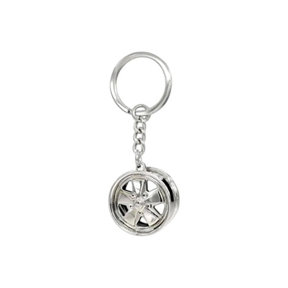 KEY-10750-13 Wheel Brushed Key Chain