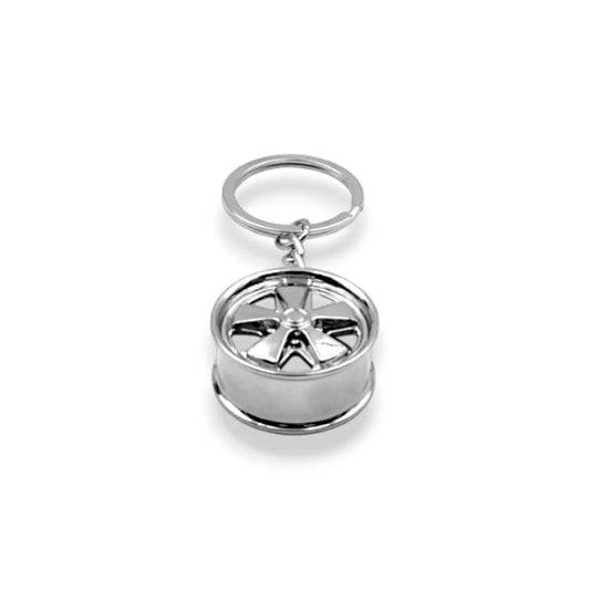 KEY-10750-13 Wheel Brushed Key Chain