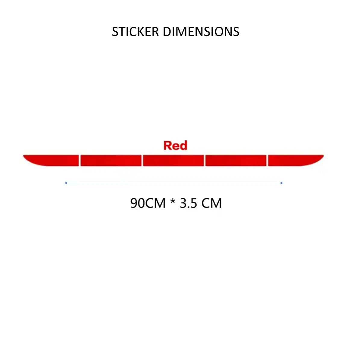 Reflective Tail Stickers Reflective Car Warning Strips – 2-Pack Rear Trunk &amp; Fender Anti-Collision Stickers (Red)