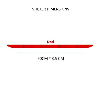 Reflective Tail Stickers Reflective Car Warning Strips – 2-Pack Rear Trunk &amp; Fender Anti-Collision Stickers (Red)
