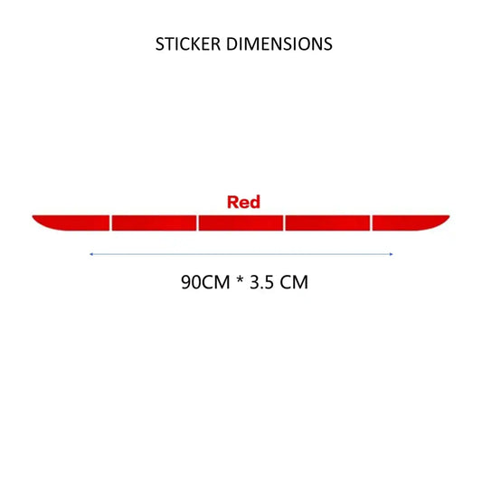 Reflective Tail Stickers Reflective Car Warning Strips – 2-Pack Rear Trunk &amp; Fender Anti-Collision Stickers (Red)