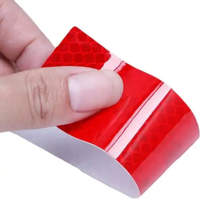 Reflective Tail Stickers Reflective Car Warning Strips – 2-Pack Rear Trunk &amp; Fender Anti-Collision Stickers (Red)