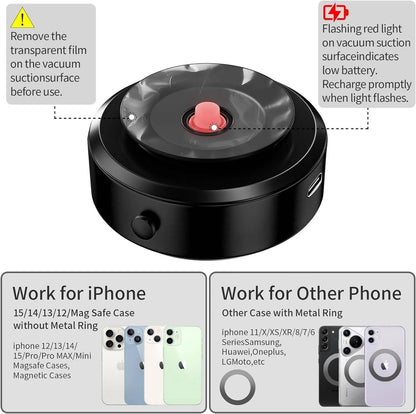 TEL-MAG-X8 | Smart Electric Vacuum Suction Magnetic Car Phone Mount