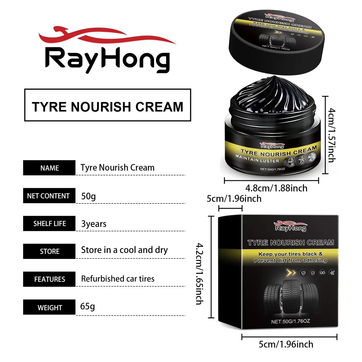 TYRE-CRM | Tyre Nourish & Shine Restorer Cream (50g)