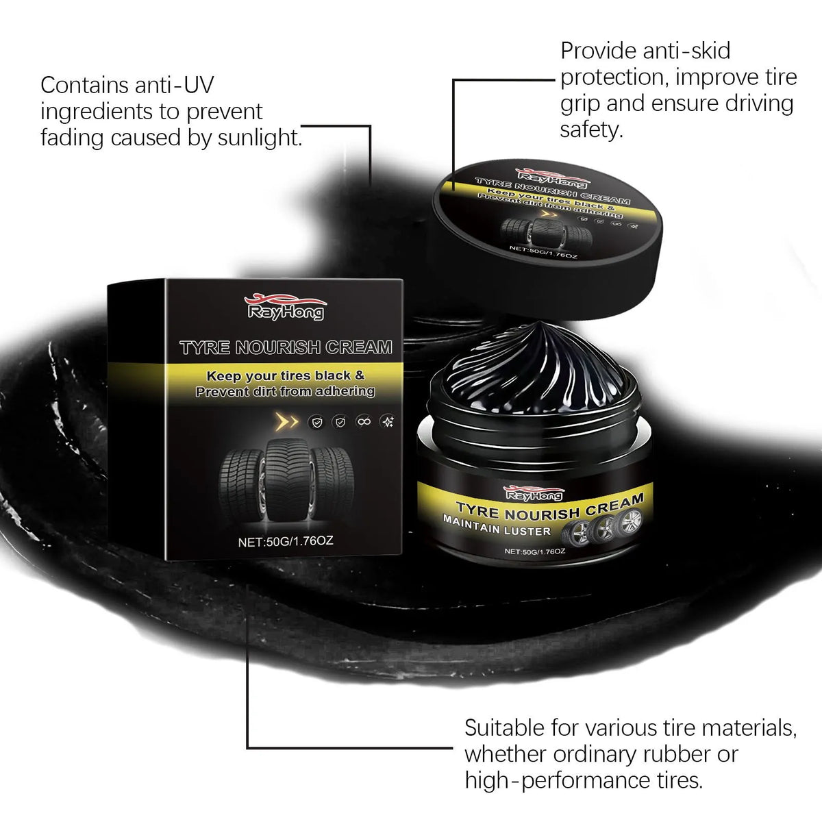 TYRE-CRM | Tyre Nourish & Shine Restorer Cream (50g)