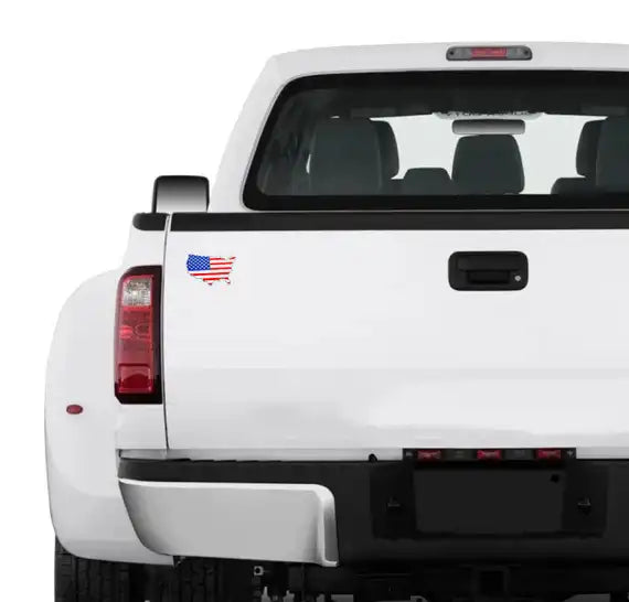 Sticker - USA Flag Cut Out Metal