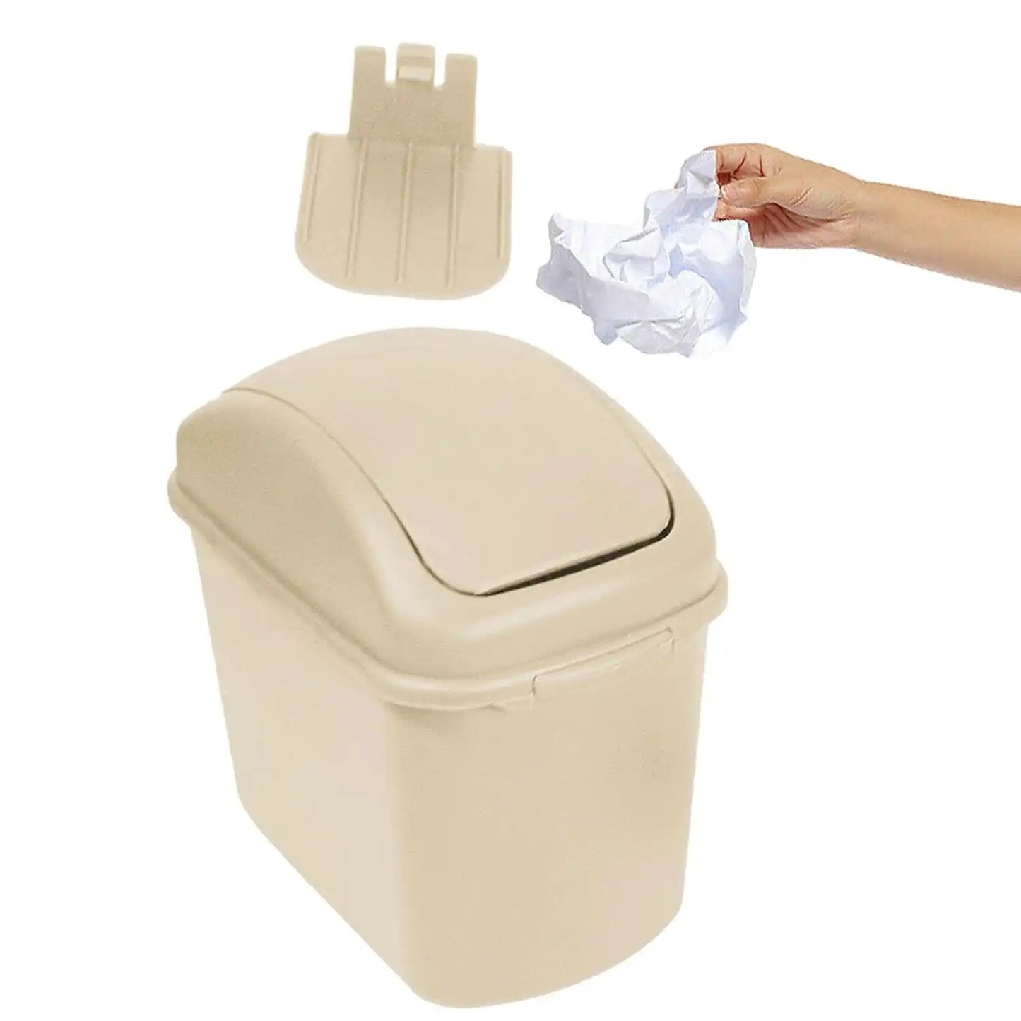 TRS-CAN Car Trash Can with Lid – Compact, Multi-Purpose Waste Bin
