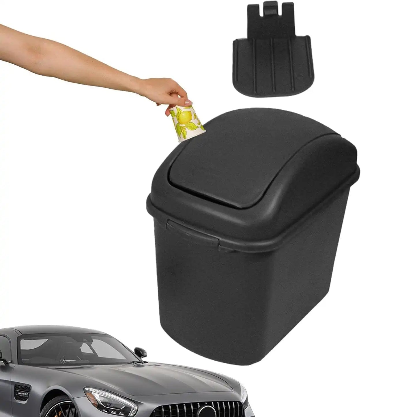TRS-CAN Car Trash Can with Lid – Compact, Multi-Purpose Waste Bin