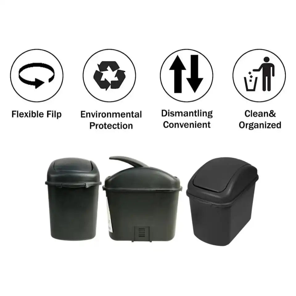 TRS-CAN Car Trash Can with Lid – Compact, Multi-Purpose Waste Bin