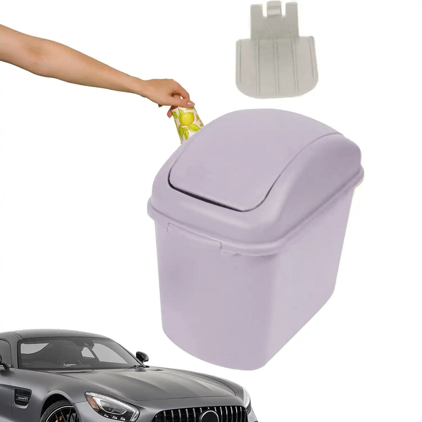 TRS-CAN Car Trash Can with Lid – Compact, Multi-Purpose Waste Bin