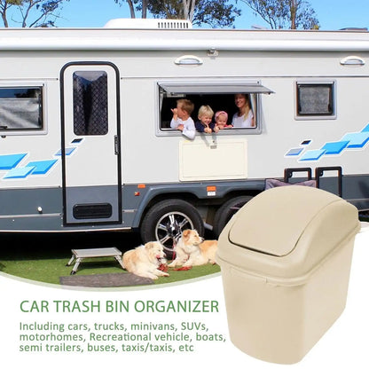 TRS-CAN Car Trash Can with Lid – Compact, Multi-Purpose Waste Bin
