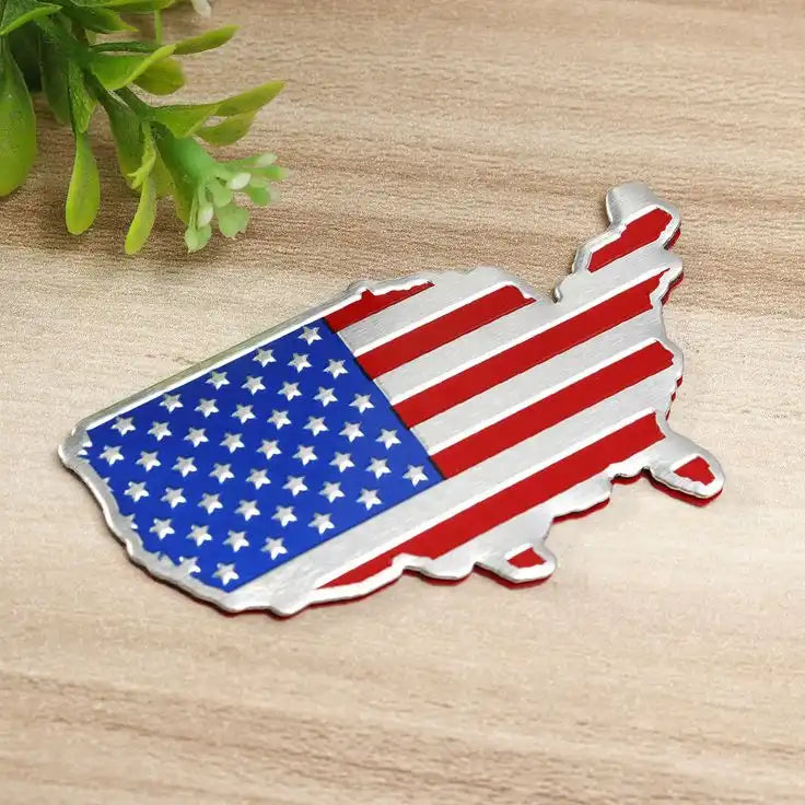 3D Car American Flag Sides Sticker – Universal Vehicle Emblem
