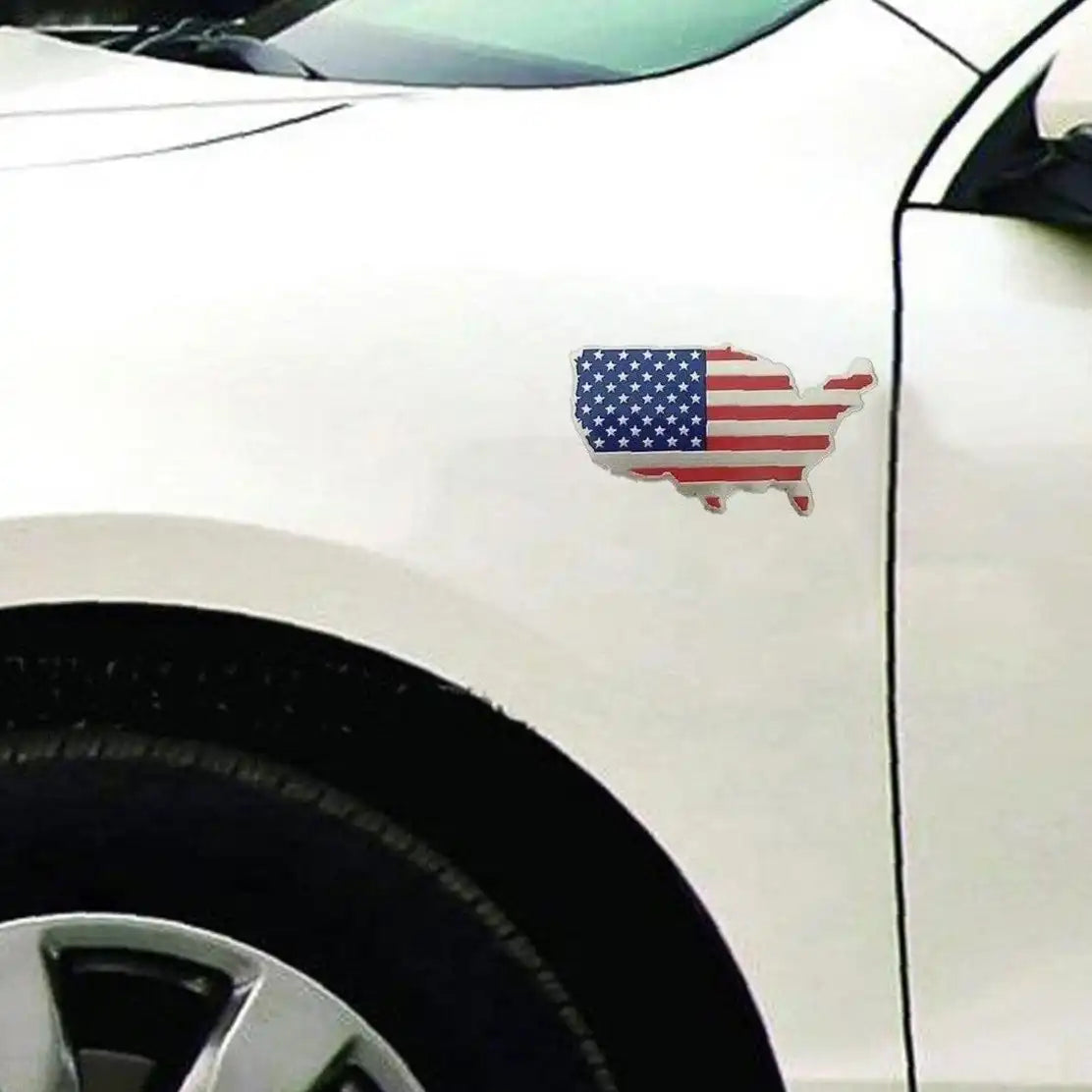3D Car American Flag Sides Sticker – Universal Vehicle Emblem