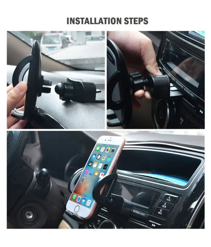HLD-TEL-CD02 2-in-1 CD Slot & Air Vent Car Phone Holder – Compact, Adjustable, Universal Fit