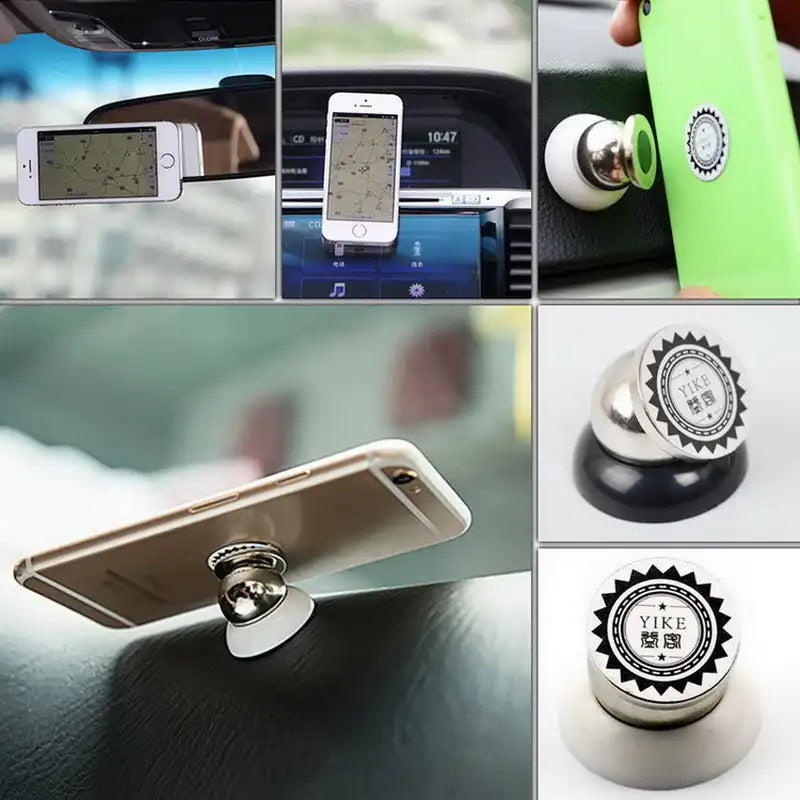 HLD-TEL-YK09 Generic Multifunctional Rotary Mobile Phone Holder – 360° Suction Mount (Universal Fit)