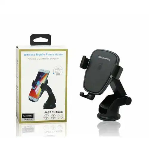 HLD-Q7-IT Wireless Car Charger & Phone Holder – Auto-Clamping Qi Mount for Dashboard, Windshield, or Air Vent