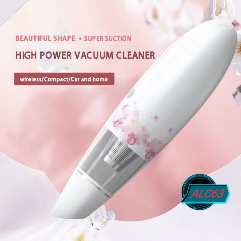 CARSUN Sakura Car Vacuum Cleaner – 4000Pa Suction | Wet & Dry | 12V Plug-in VC-1653-1
